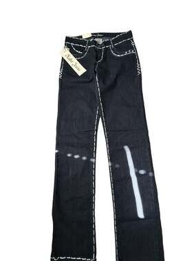 Kaba Jeans Women's Blue Thick Stitch Bootcut Jeans Style RCB-L593P